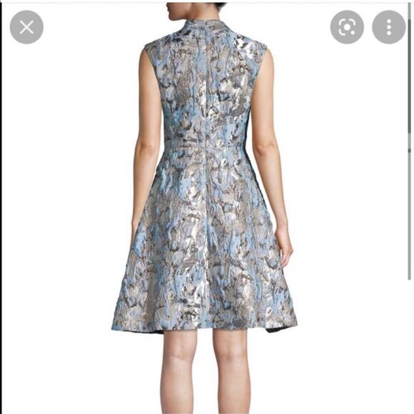 Aidan Mattox Blue and Silver Dress - Picture 4 of 13